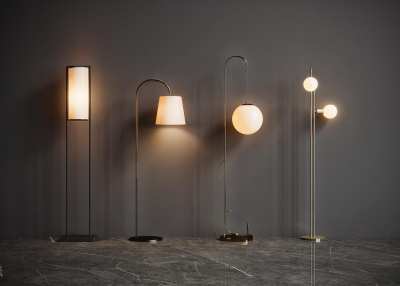 现代落地灯组合3D模型下载